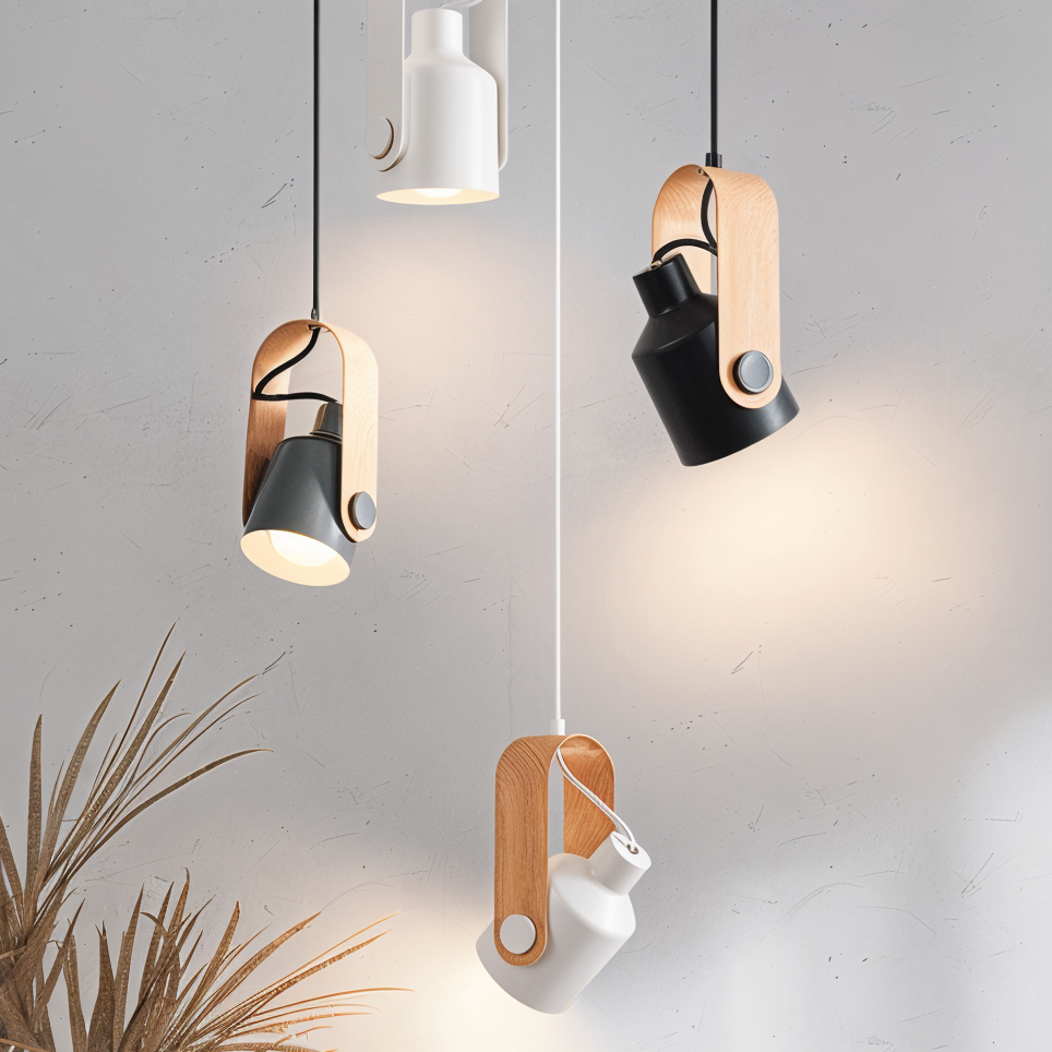 Elegant Wooden Pendant Light - Adjustable Kitchen Lighting for Modern Spaces