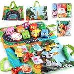 Plush Toy Cars with Road Mat and Carrying Bag – 2in1