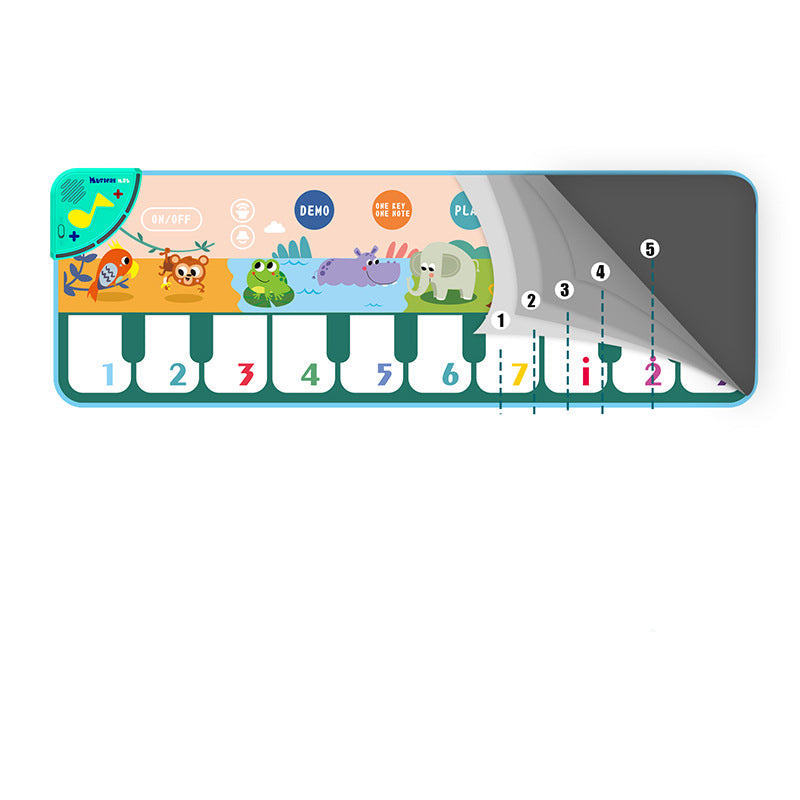 Playmat with musical piano design