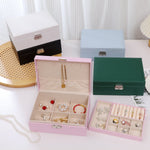 Stylish jewelry box with two spacious compartments