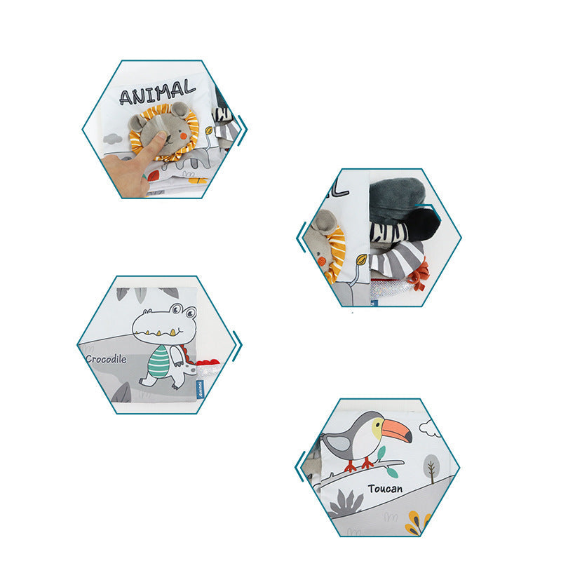Plush sensory activity book for children