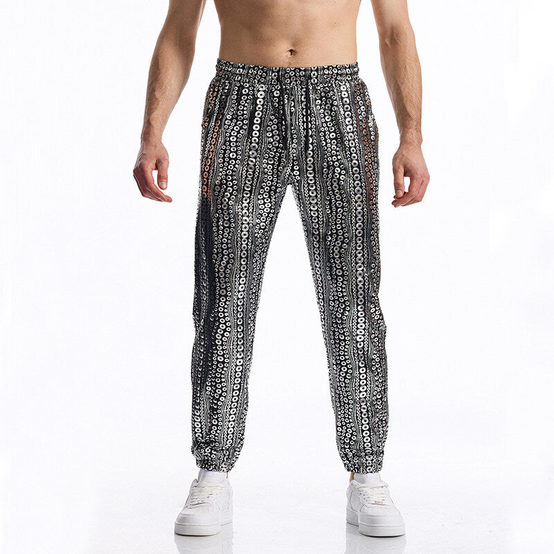 Funky Glitter Suspenders for Men