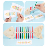 Color Sorting Game for Kids in Montessori Herringbone Design