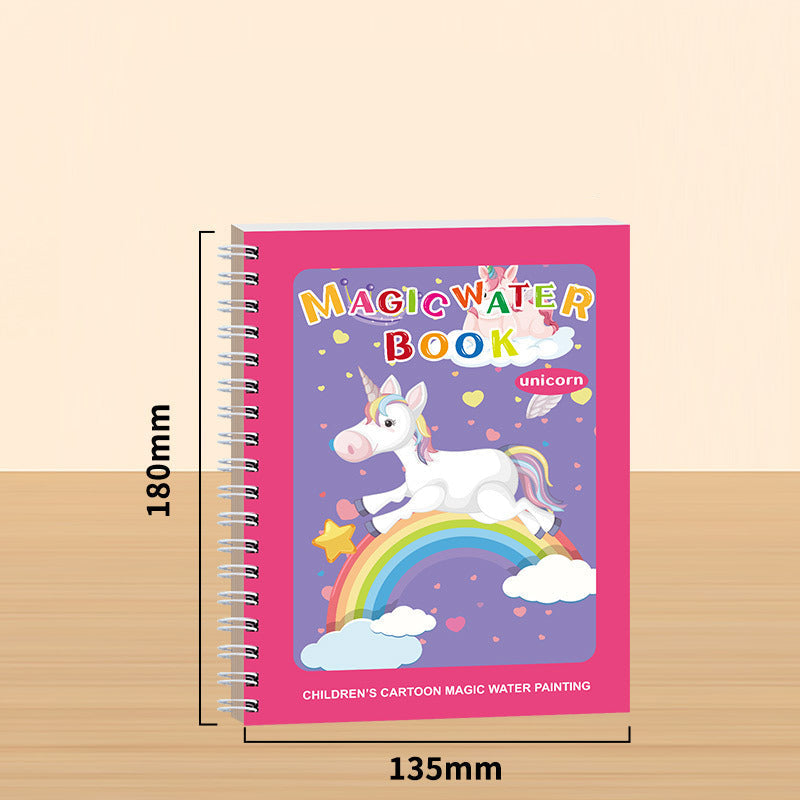 Selbstlöschendes Wasser-Malbuch-Set für Kinder mit Pinsel