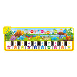 Playmat with musical piano design