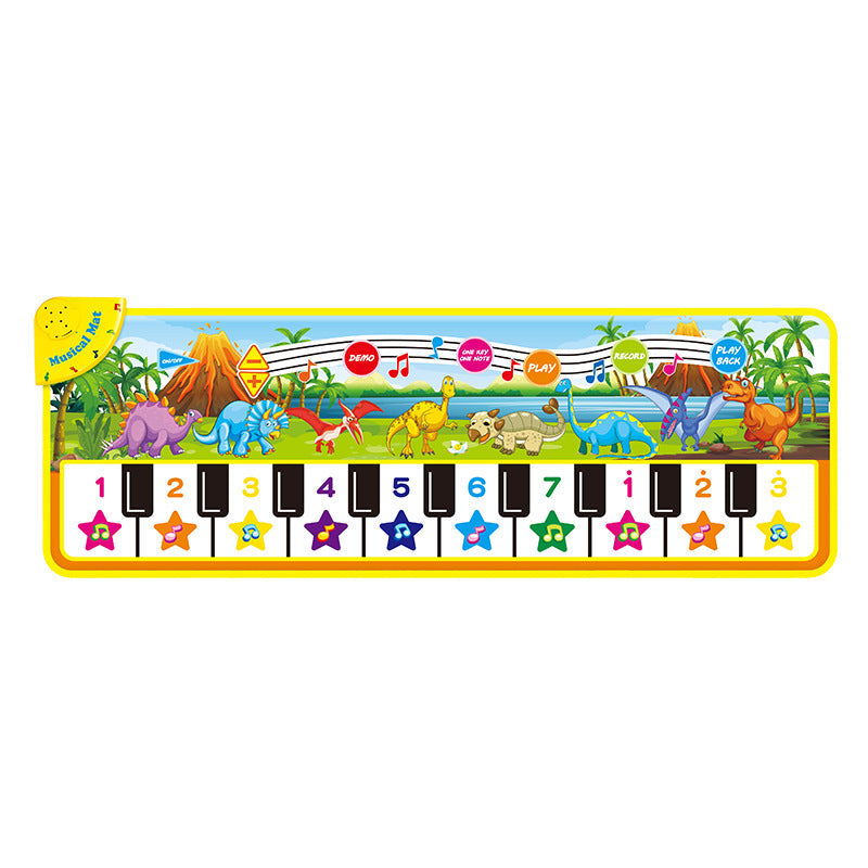 Playmat with musical piano design