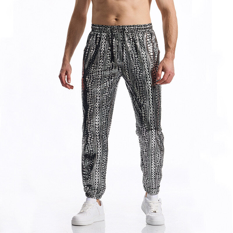 Funky Glitter Suspenders for Men