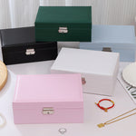 Stylish jewelry box with two spacious compartments