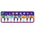 Playmat with musical piano design