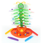 Skill game with dancing caterpillar