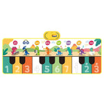 Playmat with musical piano design