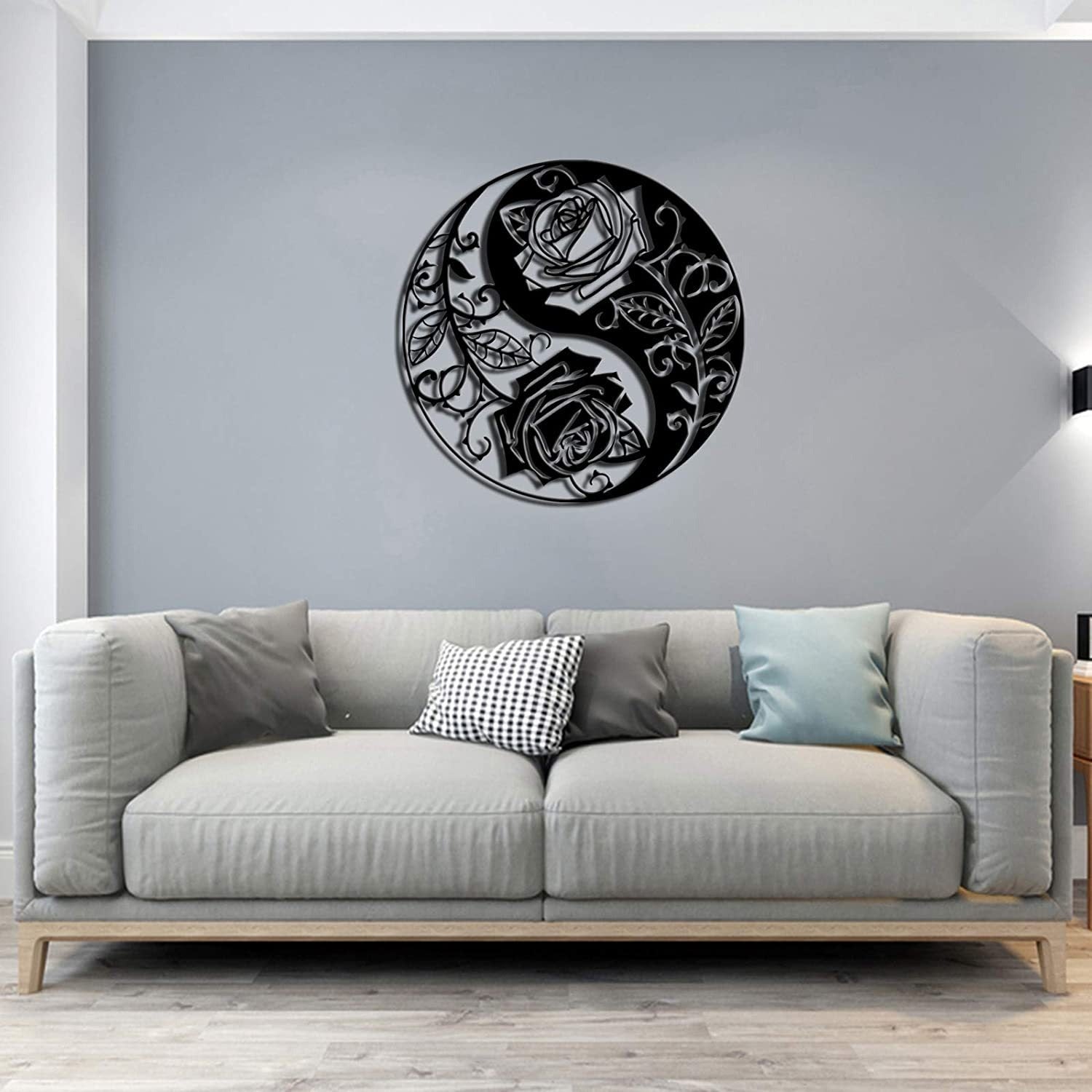Schwarze Metall Wanddekoration für Zuhause