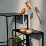 Elegant Wooden Sculptures in Scandinavian Style – Set of 2 for Your Home