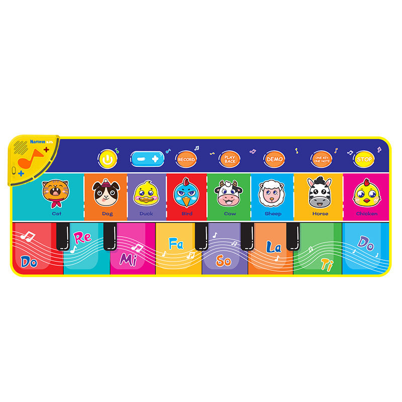 Playmat with musical piano design