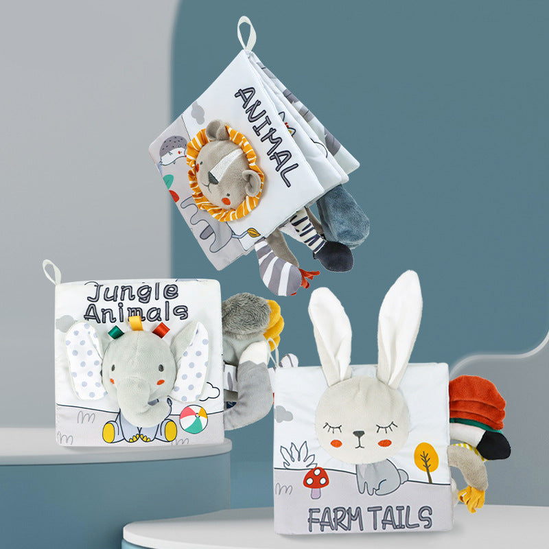 Plush sensory activity book for children