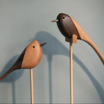Elegant Wooden Sculptures in Scandinavian Style – Set of 2 for Your Home