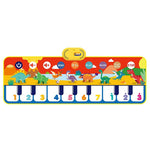 Playmat with musical piano design