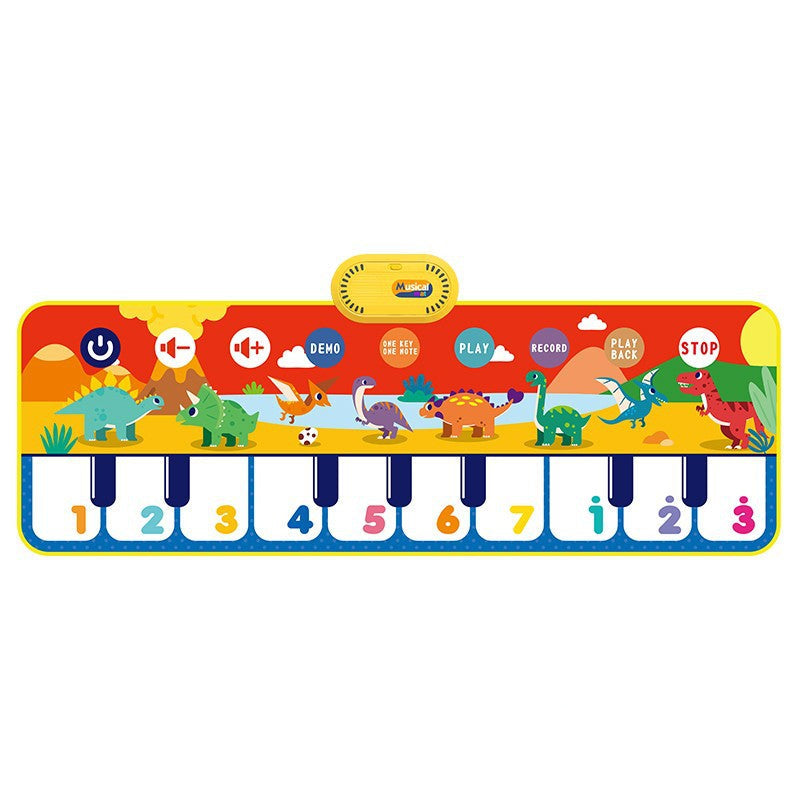 Playmat with musical piano design