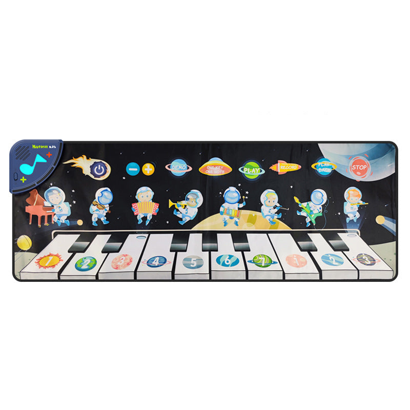 Playmat with musical piano design