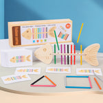 Color Sorting Game for Kids in Montessori Herringbone Design
