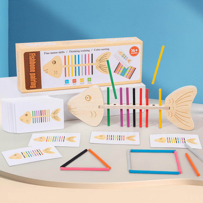 Color Sorting Game for Kids in Montessori Herringbone Design