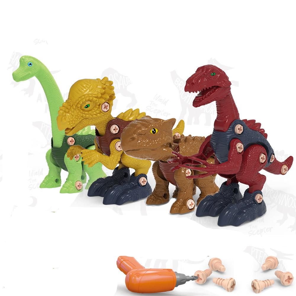 Dinosaur building set with screws and construction