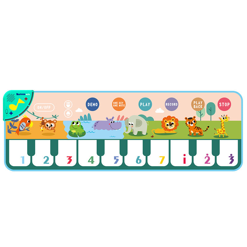 Playmat with musical piano design