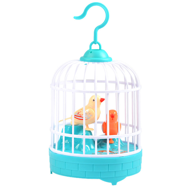 Cage toy with talking birds for children