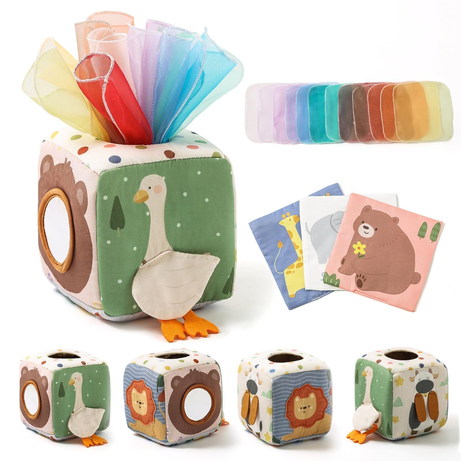 Sensory Tissue Box for Babies – Soft Touch and Crinkle Toy