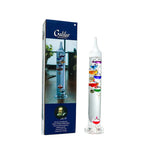 Elegant Galileo thermometer with 11 floating glass balls