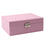 Stylish jewelry box with two spacious compartments