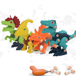 Dinosaur building set with screws and construction