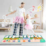 Playmat with musical piano design