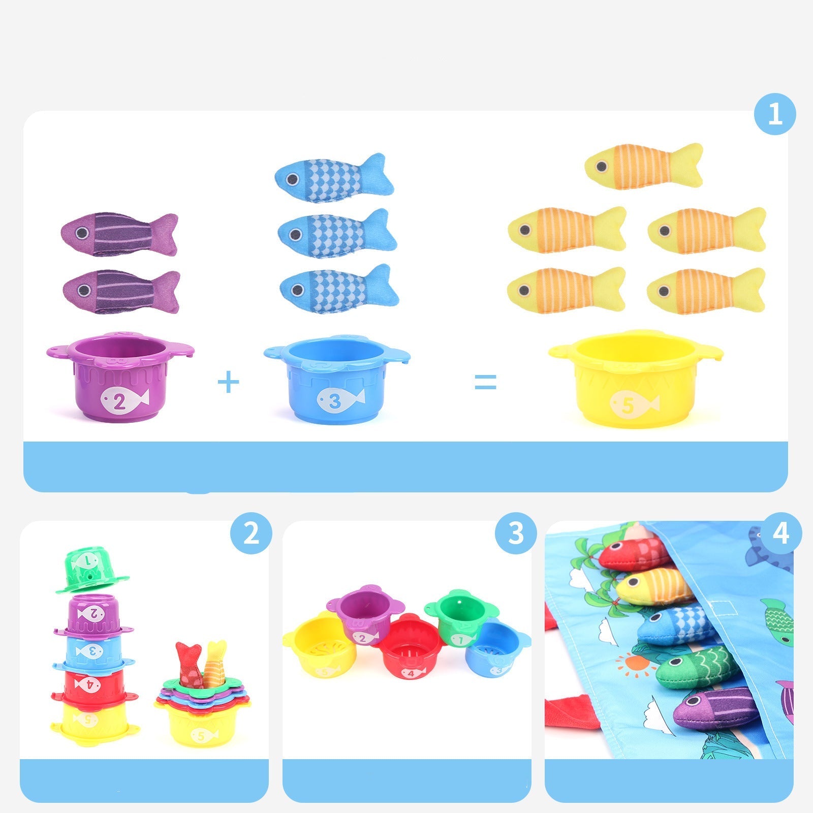Montessori-Style Plush Fish Pond Children's Toy