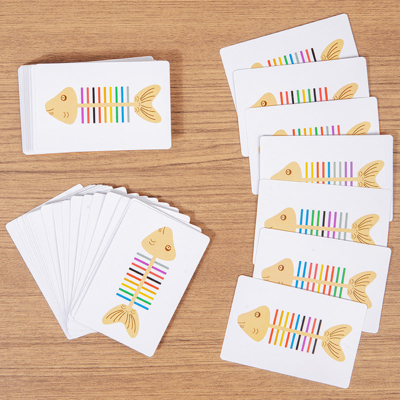 Color Sorting Game for Kids in Montessori Herringbone Design