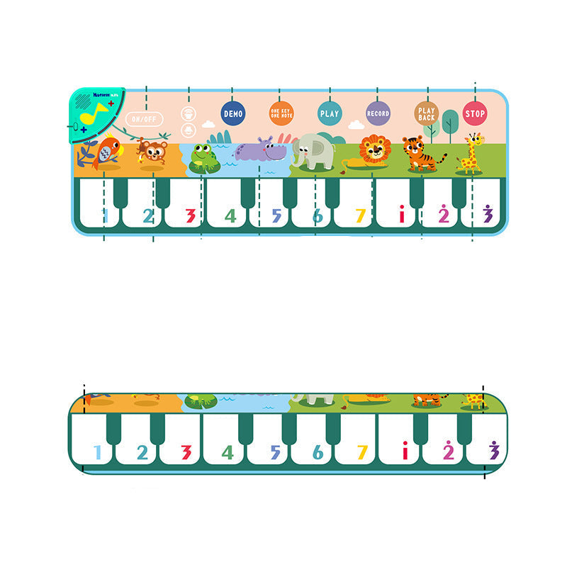 Playmat with musical piano design