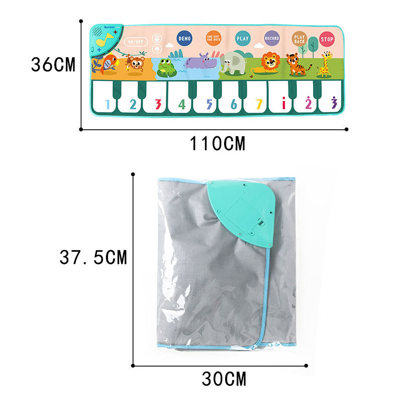Playmat with musical piano design