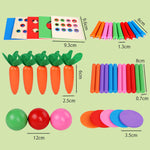 Montessori Learning Toy Wooden Cube with 6-in-1 Shapes and Figures