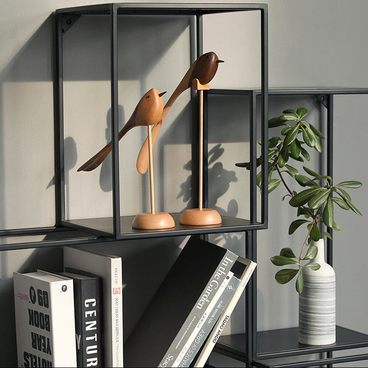 Elegant Wooden Sculptures in Scandinavian Style – Set of 2 for Your Home