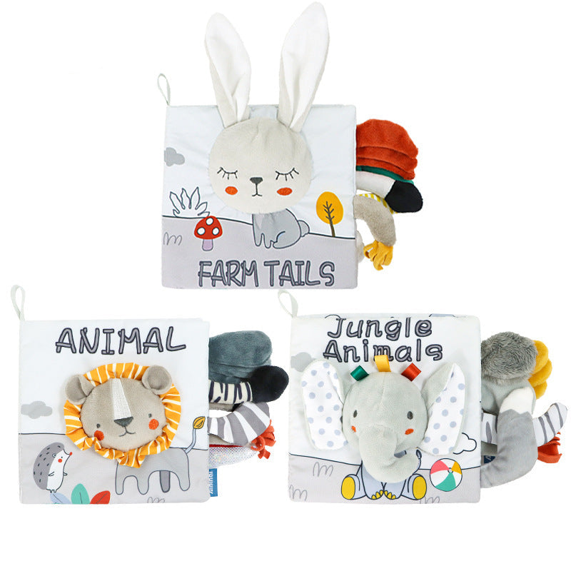 Plush sensory activity book for children