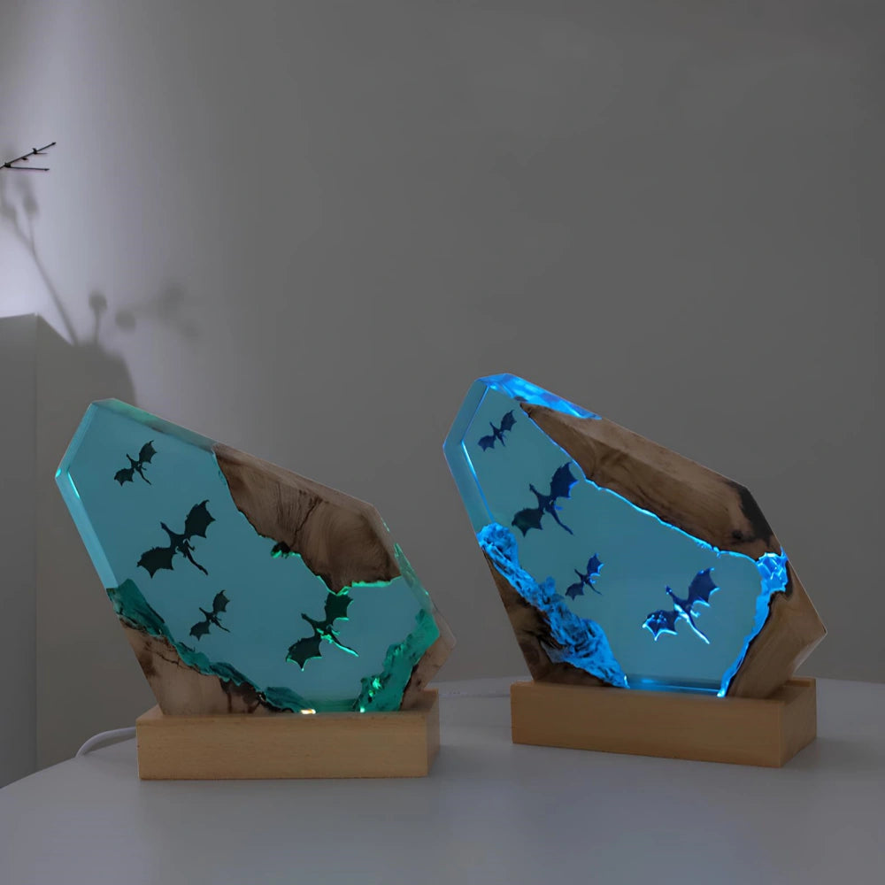 Ozean-inspirierte Nachtlampe mit 3D-Effekt – Farbwechselnde Resinklärung für Entspannung