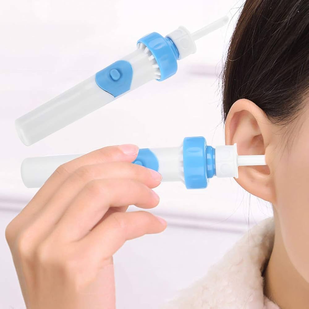 Silicone ear care device with suction and vibration function