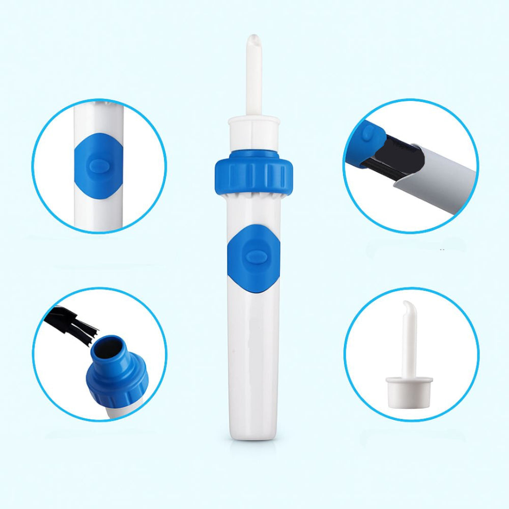 Silicone ear care device with suction and vibration function