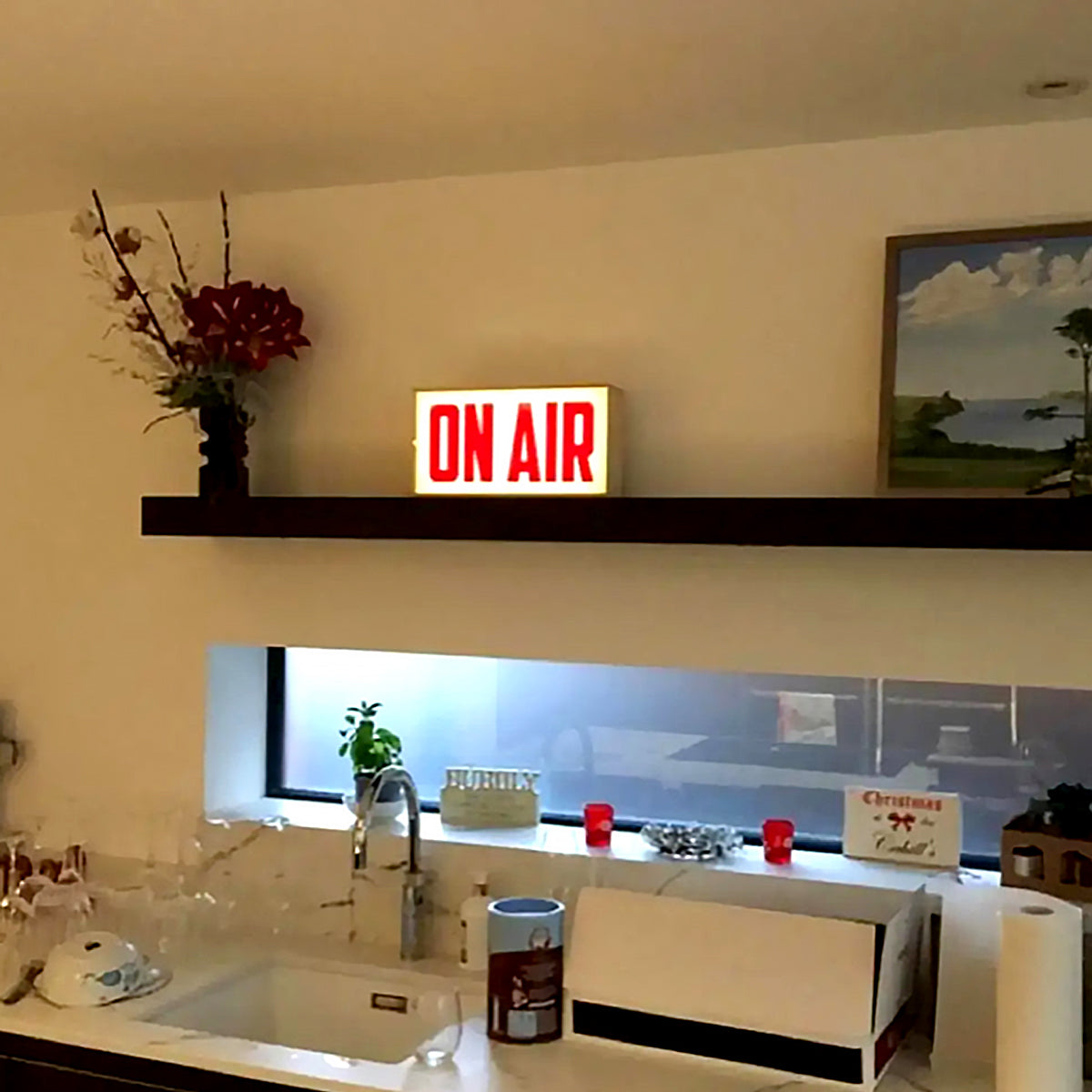 Retro Lightbox Table Lamp with On Air Sign