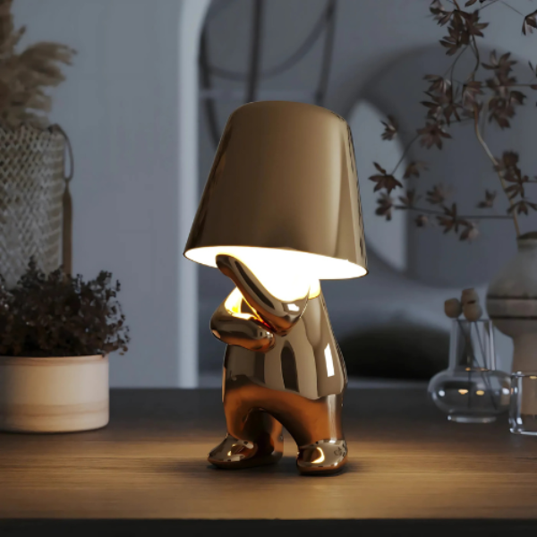 Kreative Tischlampe – Drahtloses Skulpturlicht mit Dimmer