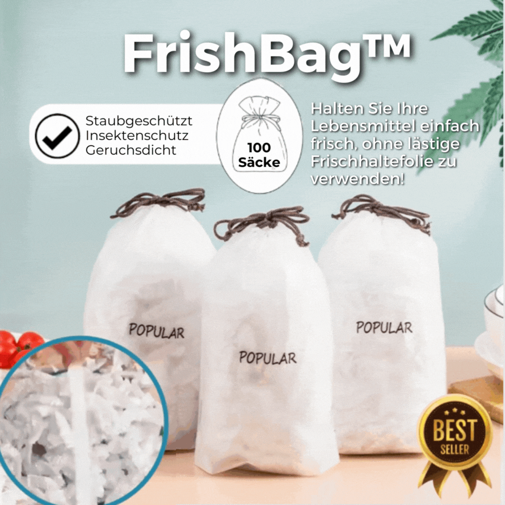 FrischeKeeper Beutel - 100 wiederverwendbare Frischhaltebeutel