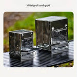 Compact Foldable Stainless Steel Wood Stove for Outdoor Activities
