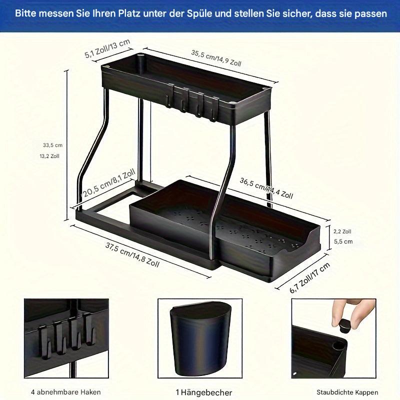 Praktischer 2-stufiger Organizer mit Schublade für jeden Raum