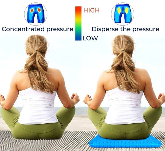 Ergonomic Gel Seat Cushion | Breathable Honeycomb Structure | Comfortable Pressure Relief