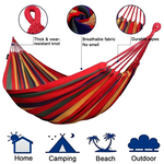 Comfortable Hammock for Outdoor Activities | Breathable Cotton Fabric | With Ropes and Carry Bag